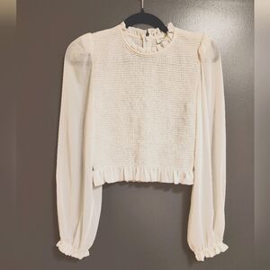 Aritzia Wilfed Tempest Blouse Size S Colour Bone